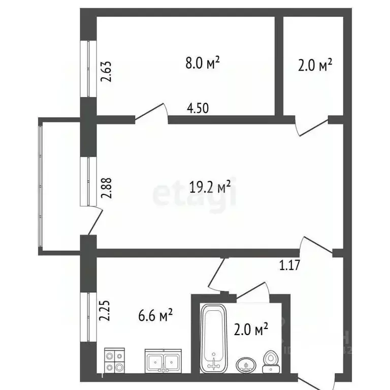 2-к кв. Забайкальский край, Чита ул. Шилова, 4 (43.4 м) - Фото 2