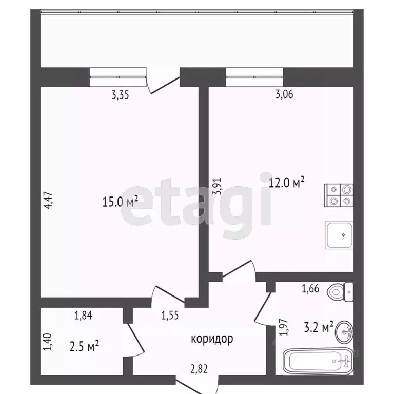 1-к кв. Тюменская область, Тюмень бул. Бориса Щербины, 13 (37.4 м) - Фото 2