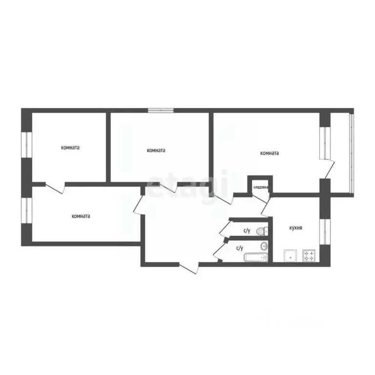 4-к кв. Курганская область, Курган ул. Томина, 83 (58.6 м) - Фото 2