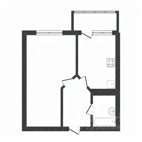 1-к кв. Воронежская область, Воронеж бул. Олимпийский, 12 (38.7 м) - Фото 2