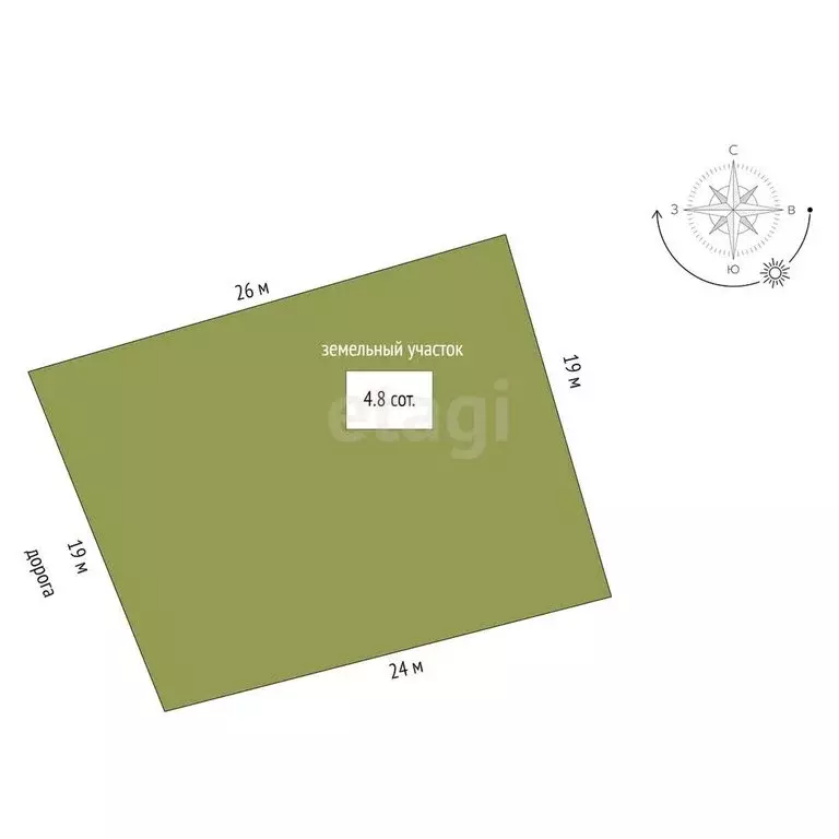Участок в хутор Большой Лог, улица Калинина (4.8 м) - Фото 0