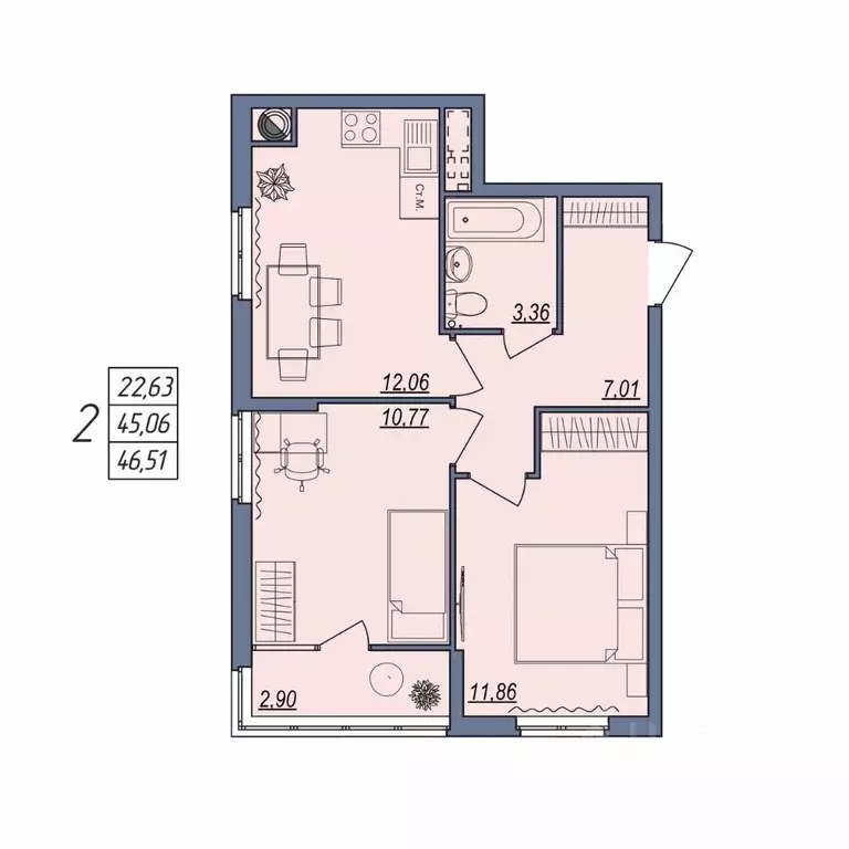 2-к кв. Волгоградская область, Волгоград ул. Тракторостроителей, 31/1 ... - Фото 1