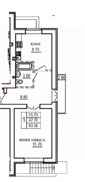 1-к кв. Саратовская область, Саратов ул. 1-я Благодатная, 3 (40.5 м) - Фото 1