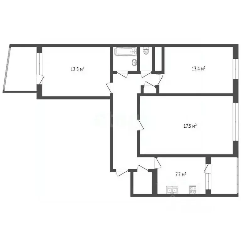 3-к кв. Московская область, Воскресенск Новлянский мкр, ул. Кагана, ... - Фото 2