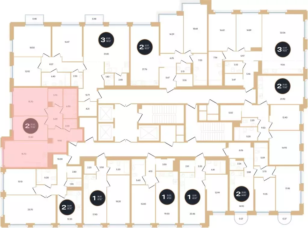 2-комнатная квартира: Уфа, улица Рихарда Зорге, 73/1 (75.3 м) - Фото 1