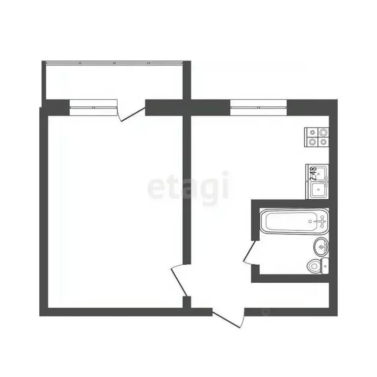 1-к кв. Мордовия, Саранск ул. Тани Бибиной, 1/4 (37.1 м) - Фото 1