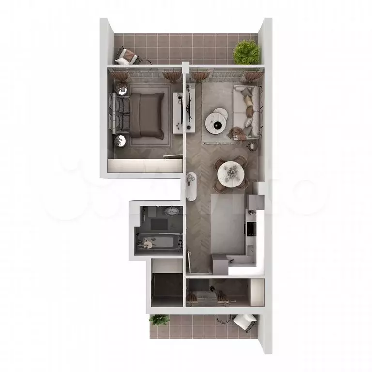 2-к. квартира, 57,7 м, 1/2 эт. - Фото 1