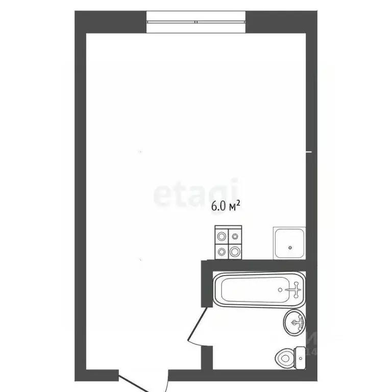 Студия Кемеровская область, Юрга ул. Машиностроителей, 49 (22.9 м) - Фото 2