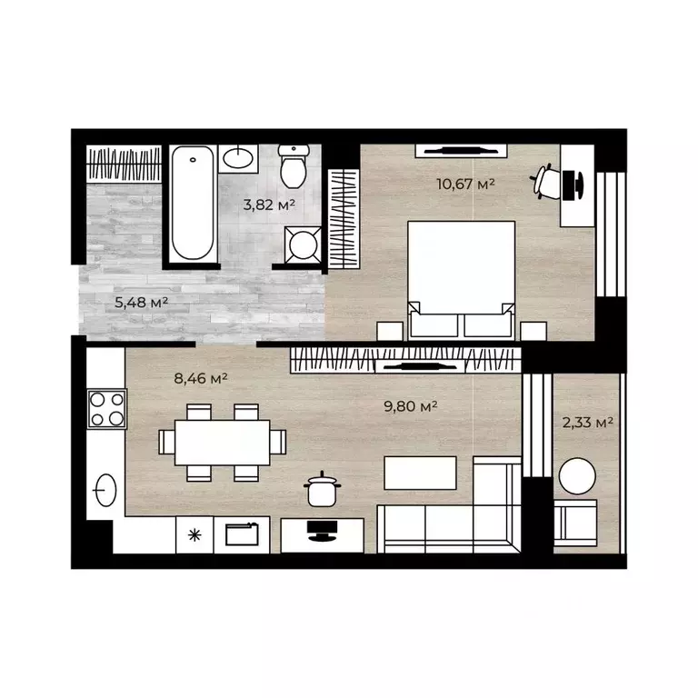 2-к кв. Ярославская область, Ярославль Аэропарк жилой комплекс (39.4 ... - Фото 0