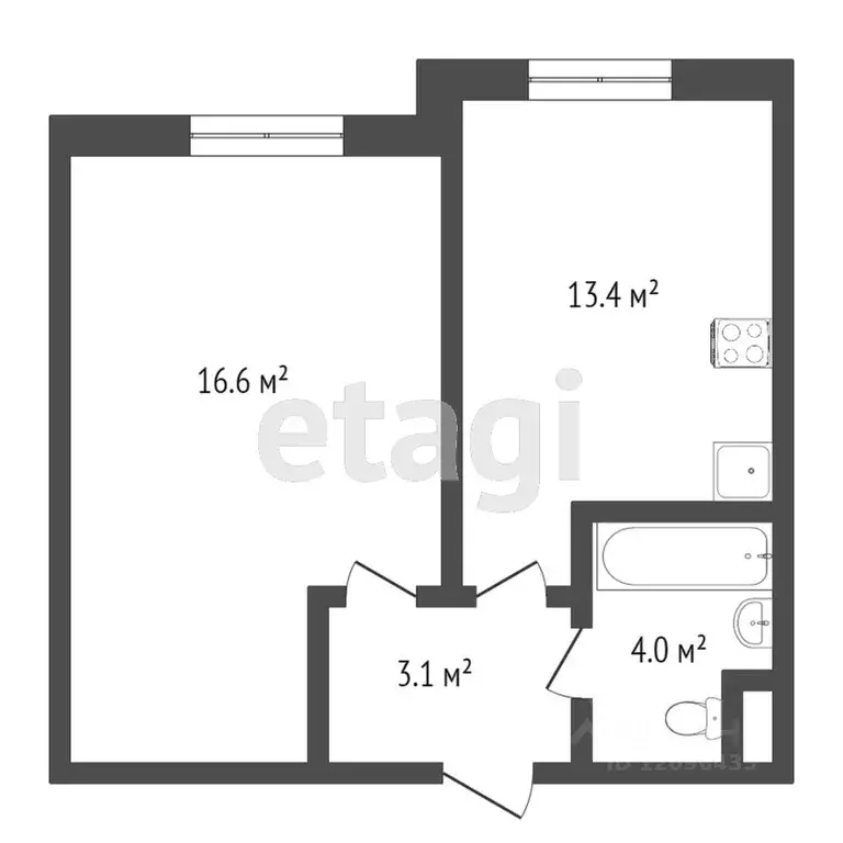 1-к кв. Москва ул. Маресьева, 6к2 (37.0 м) - Фото 2