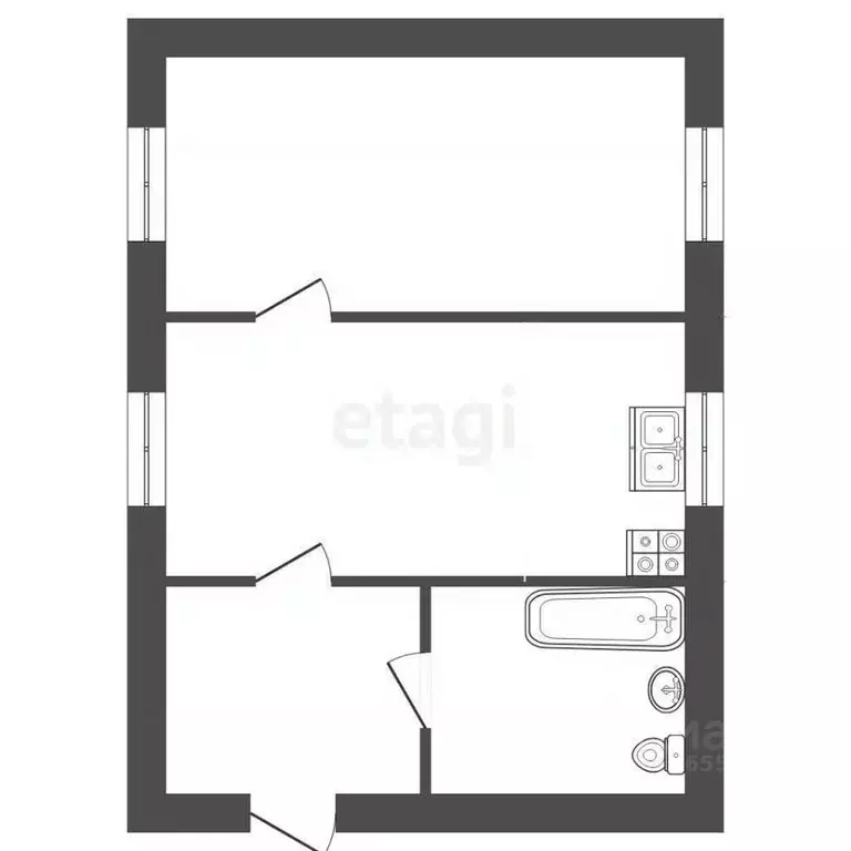 Дом в Костромская область, Кострома Московская ул., 2 (42 м) - Фото 1