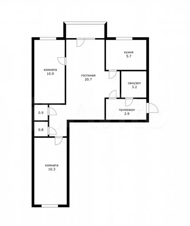 3-к. квартира, 55 м, 2/5 эт. - Фото 0