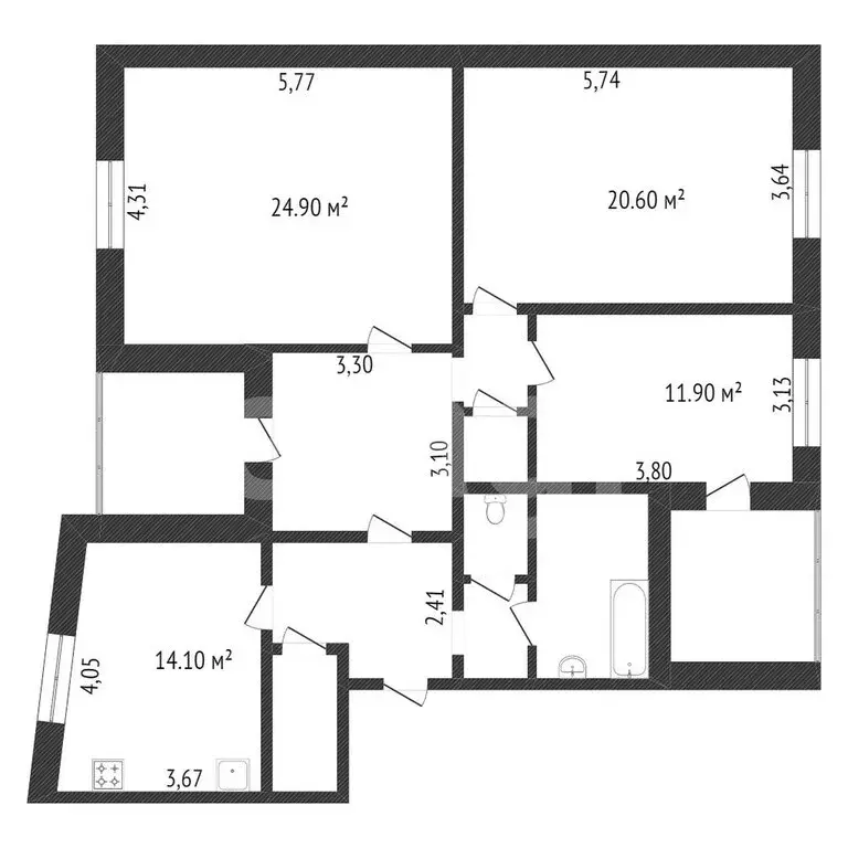 3-комнатная квартира: Тюмень, Широтная улица, 120 (105 м) - Фото 0
