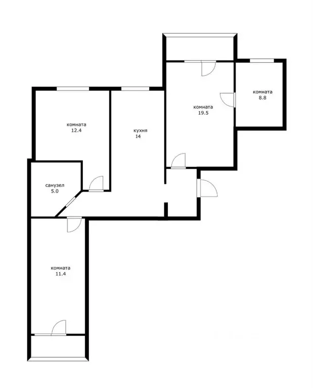 4-к кв. Краснодарский край, Краснодар Школьный мкр, ул. Школьная, 15 ... - Фото 2