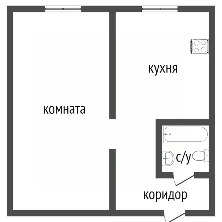 1-к кв. Курганская область, Курган ул. Дзержинского, 52 (29.6 м) - Фото 2