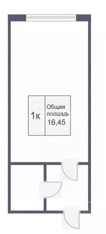 Студия Кемеровская область, Кемерово Инициативная ул., 5А (17.0 м) - Фото 2