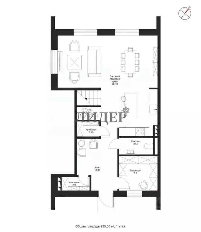 5-к кв. Москва Таманская ул., 1С3 (236.0 м) - Фото 2