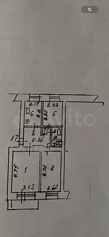 3-к. квартира, 56,3 м, 4/5 эт. - Фото 0