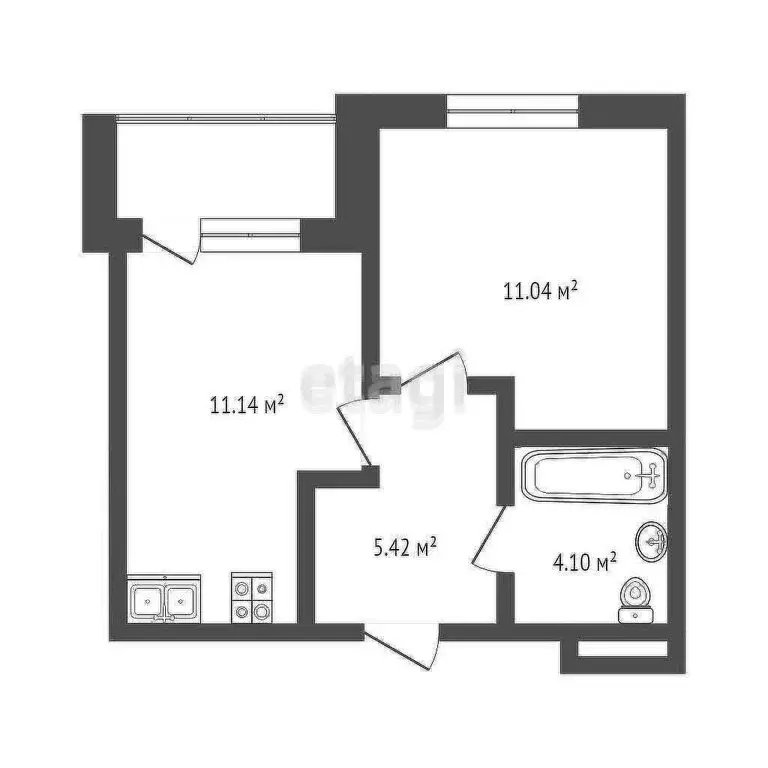 1-комнатная квартира: Ялуторовск, улица Свободы, 236 (31.7 м) - Фото 1