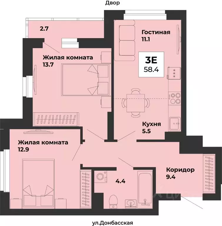 3-к кв. Свердловская область, Екатеринбург Уралмаш жилрайон, ул. ... - Фото 1