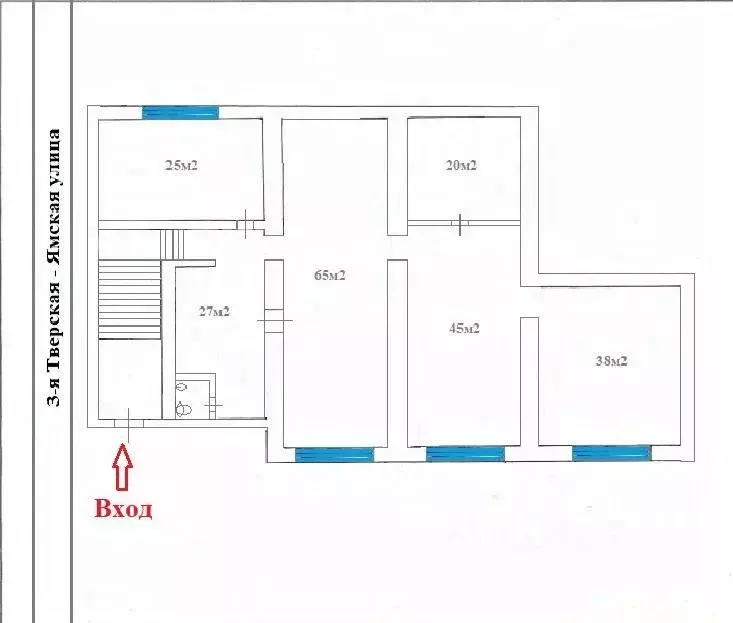 Торговая площадь в Москва 2-я Тверская-Ямская ул., 54 (214 м) - Фото 1