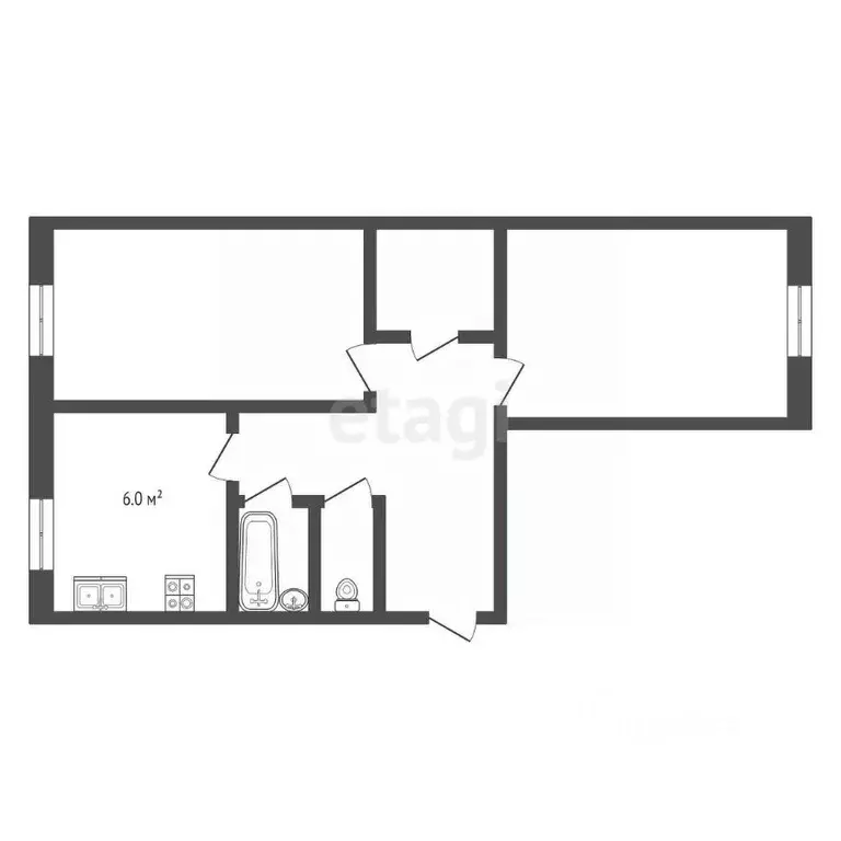 2-к кв. Владимирская область, Муром ул. Энгельса, 17 (47.0 м) - Фото 1