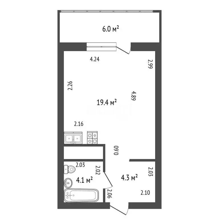 Квартира-студия: Санкт-Петербург, Дизельный проезд, 11к1 (33.8 м) - Фото 1