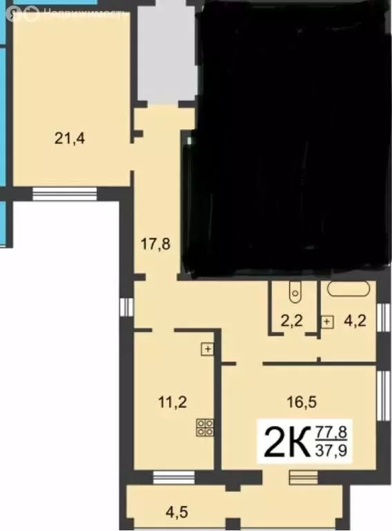 2-комнатная квартира: Нижний Новгород, проспект Гагарина, 106 (73.8 м) - Фото 1