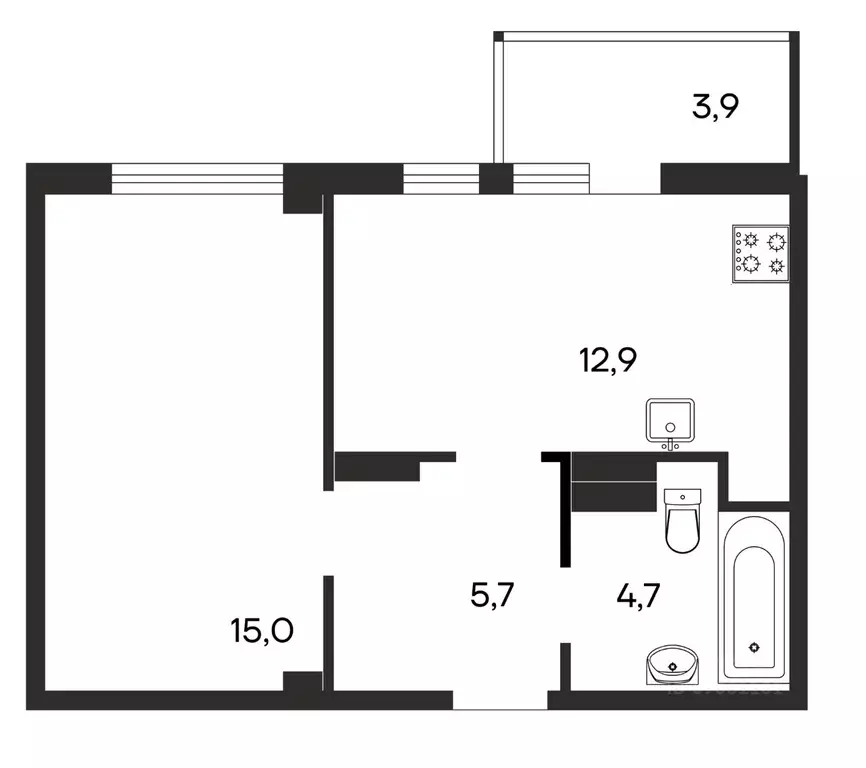 1-к кв. Крым, Бахчисарай ул. Мира, 22 (42.2 м) - Фото 1