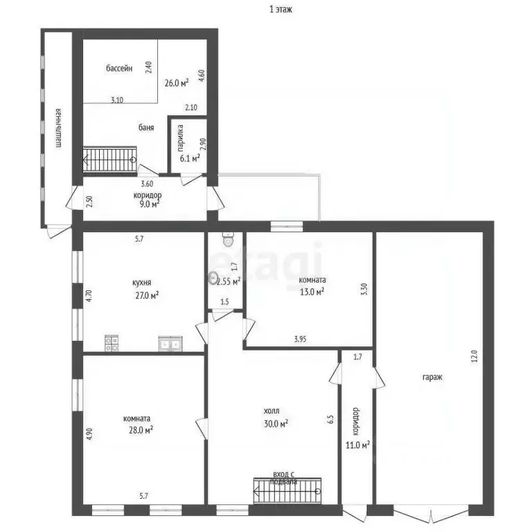 Дом в Мордовия, Саранск городской округ, Луховка рп ул. Рябова, 5 (330 ... - Фото 1