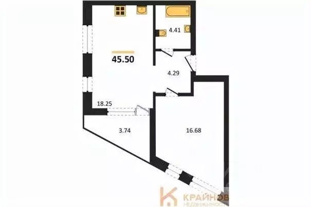 1-к кв. Воронежская область, Воронеж наб. Чуева, 7 (45.5 м) - Фото 0