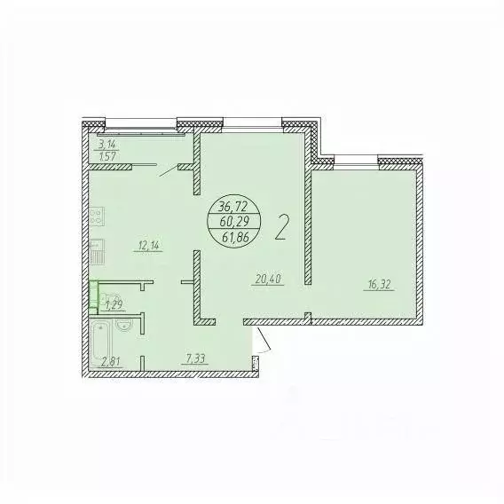 2-к кв. Сахалинская область, Анивский городской округ, с. Новотроицкое ... - Фото 1