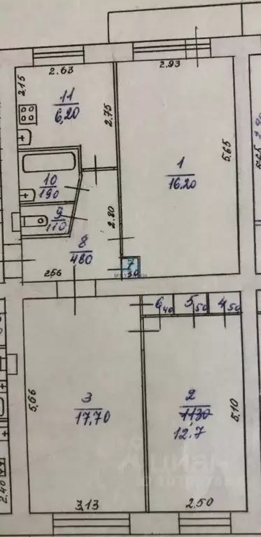 3-к кв. Калужская область, Киров Пролетарская ул., 27 (60.9 м) - Фото 2