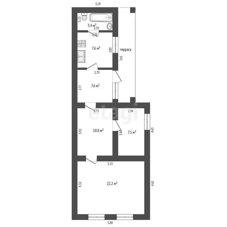 Дом в Прохладный, улица Овчарова (66.5 м) - Фото 2