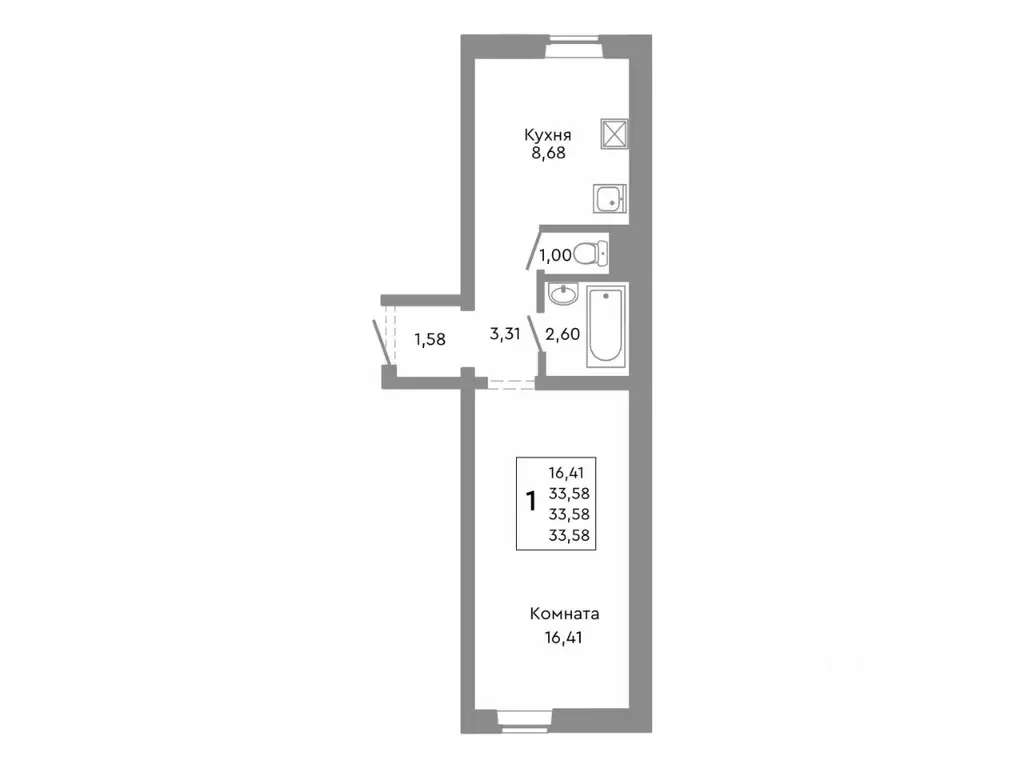 1-к кв. Челябинская область, Челябинск Никс Лайн на Ярославской жилой ... - Фото 1