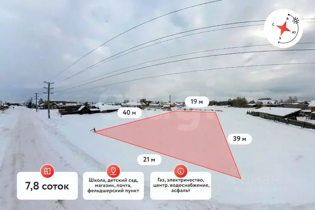 Участок в Тюменская область, Тюменский муниципальный округ, с. Чикча  ... - Фото 1