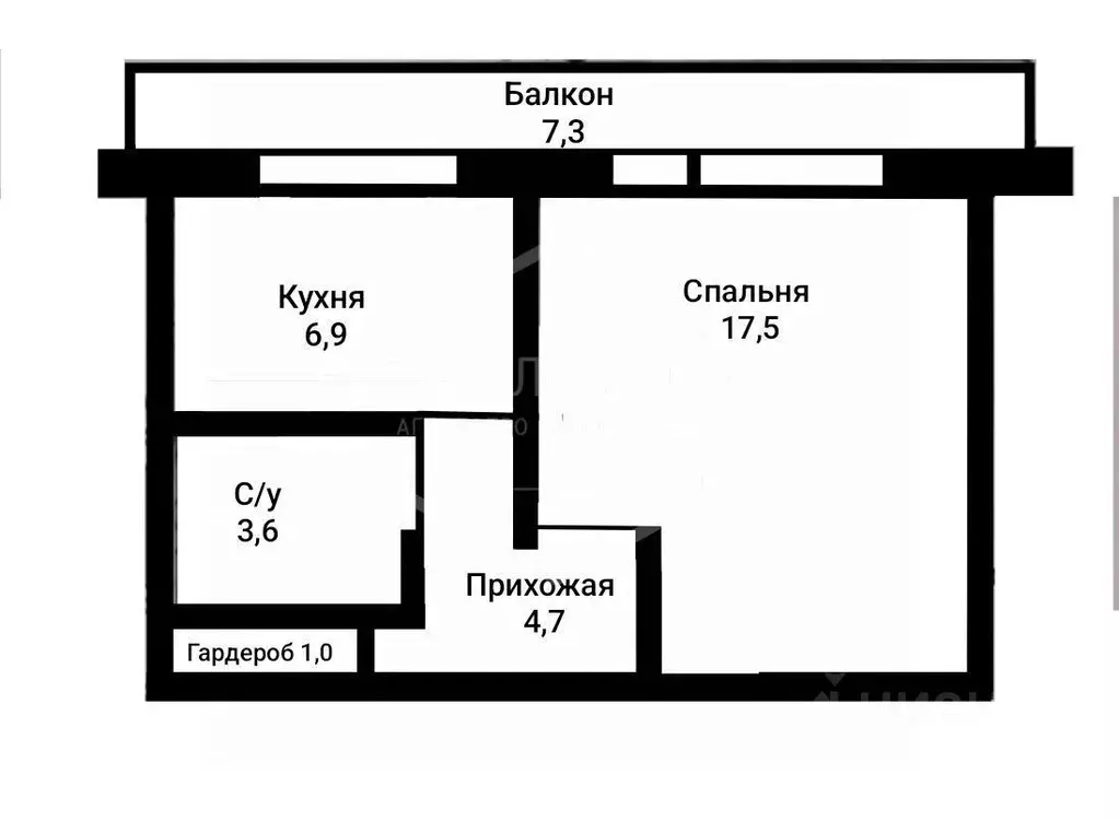 1-к кв. Калининградская область, Калининград ул. Сержанта Щедина, 19 ... - Фото 1