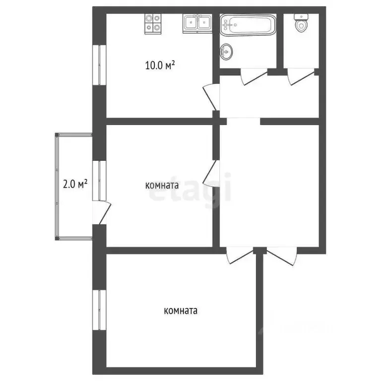 2-к кв. Костромская область, Кострома Давыдовский-2 мкр, 67 (50.1 м) - Фото 0