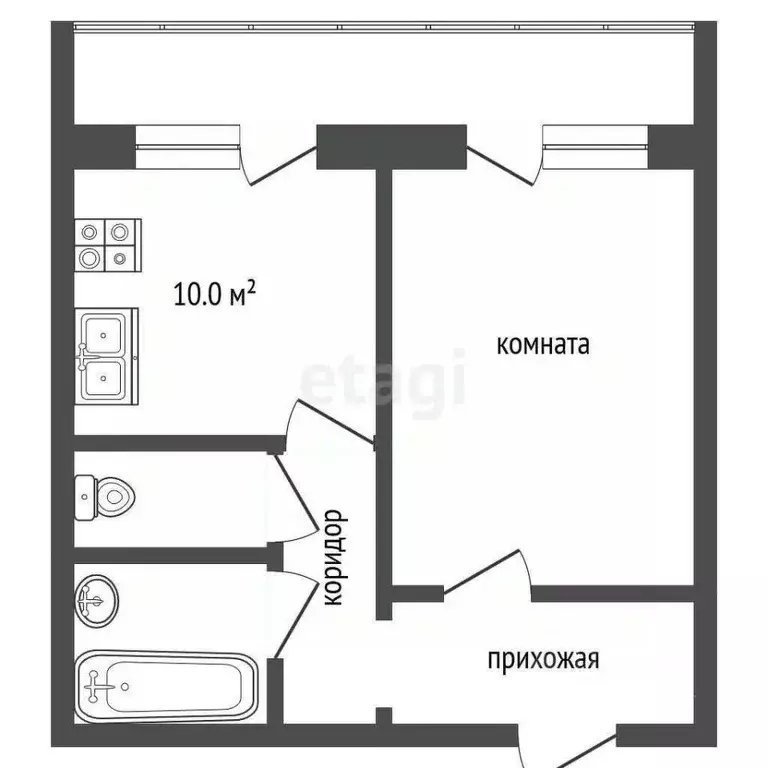 1-к кв. Пермский край, Пермский муниципальный округ, с. Фролы ул. ... - Фото 1