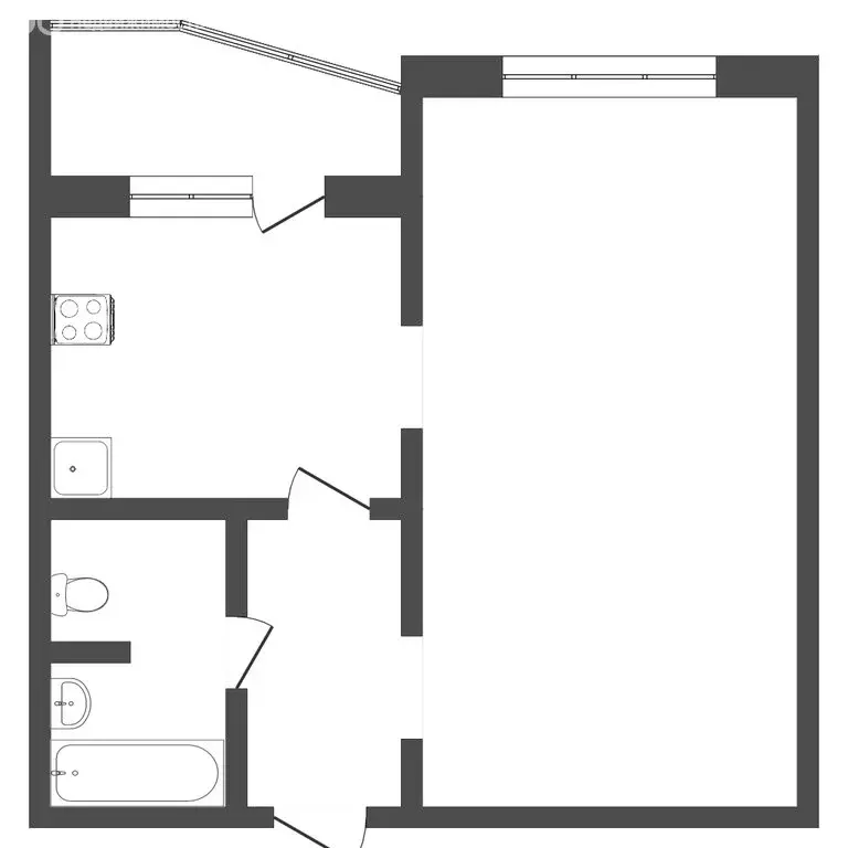 1-комнатная квартира: Тюмень, улица Федюнинского, 58к1 (41.1 м) - Фото 0