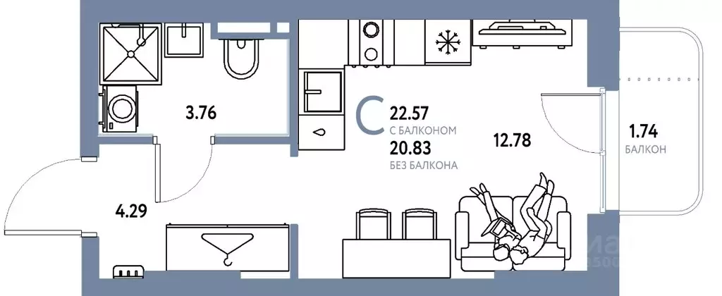 Студия Свердловская область, Екатеринбург муниципальное образование, ... - Фото 1