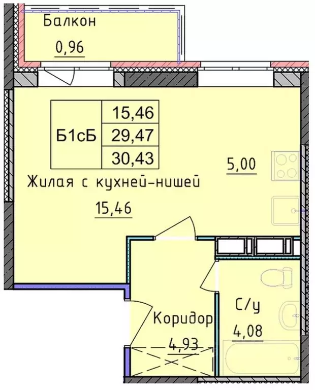 1-к кв. Ярославская область, Ярославль ул. Пашуковская, 9к2 (30.43 м) - Фото 1