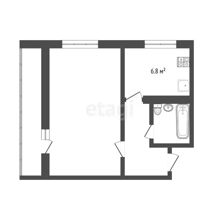 1-комнатная квартира: Усинск, улица Ленина, 15 (34.5 м) - Фото 1