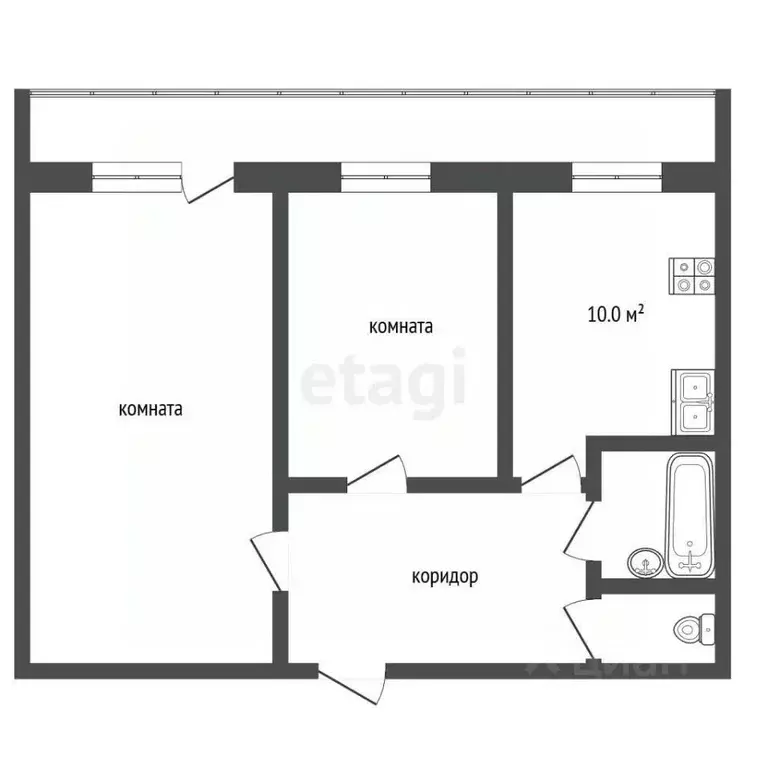 2-к кв. Московская область, Люберцы Городок А мкр, ул. 3-е Почтовое ... - Фото 1