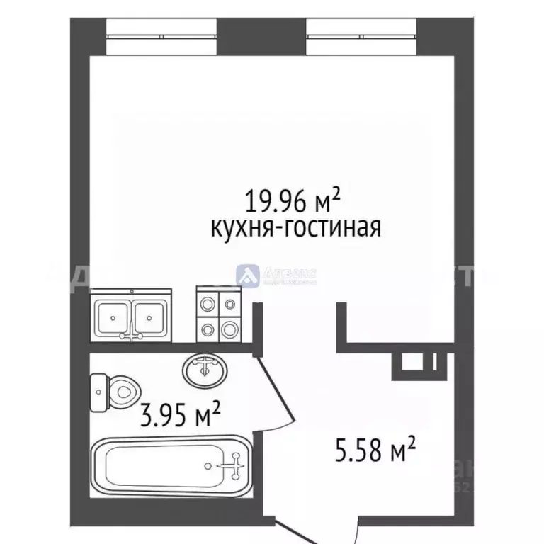 Студия Тюменская область, Тюмень Рощино мкр, ул. Александра ... - Фото 0