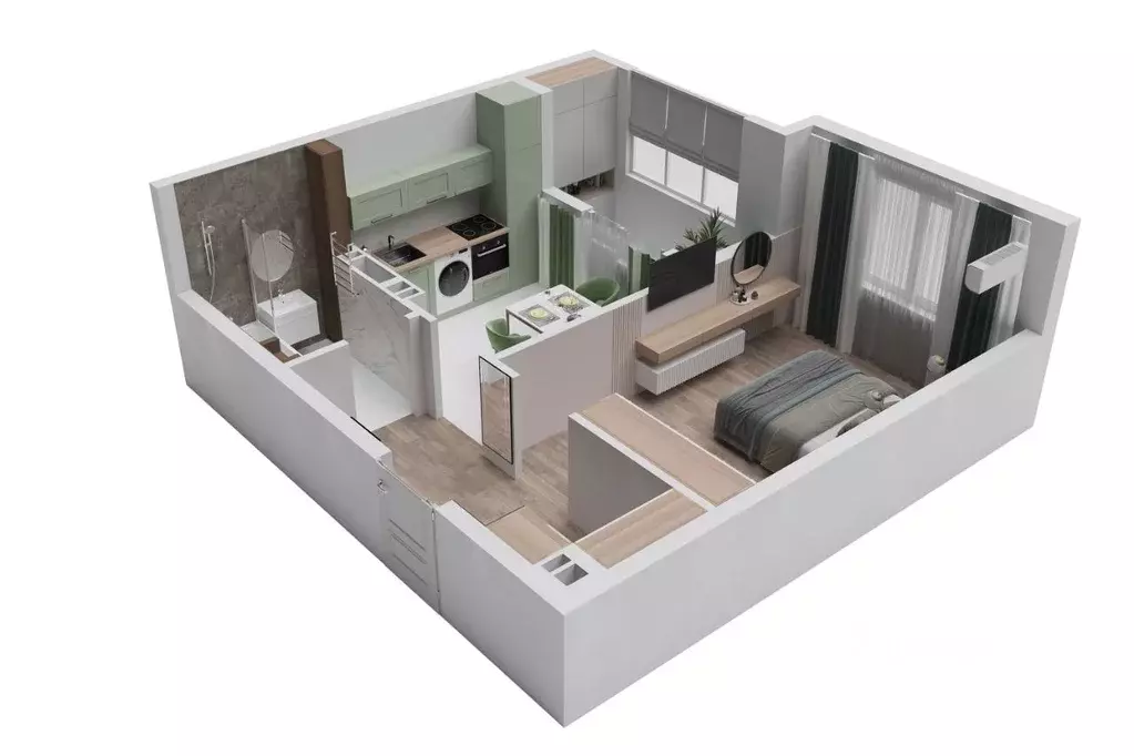 1-к кв. Крым, Евпатория Победа жилой комплекс (39.08 м) - Фото 1