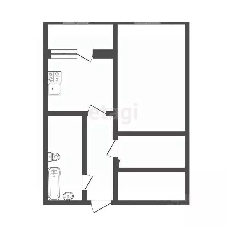 1-к кв. Ставропольский край, Ставрополь просп. Российский, 13 (39.8 м) - Фото 2