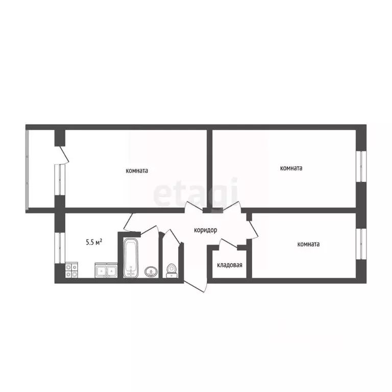 3-к кв. Камчатский край, Петропавловск-Камчатский ул. Кирдищева, 7 ... - Фото 1