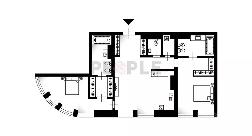 Квартира, 3 комнаты, 88 м - Фото 1