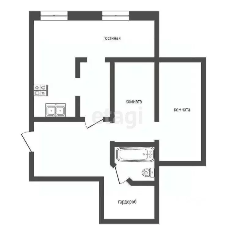 3-к кв. Тюменская область, Тобольск ул. 2-я Северная, 47 (63.1 м) - Фото 2